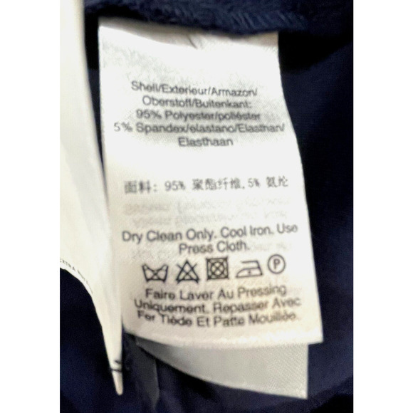 DKNY Pants Womens Small Blue Straight Leg Mid Rise Pockets Trousers Casual - Picture 6 of 10